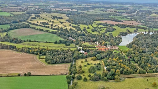 Blickling Estate as seen from the sky